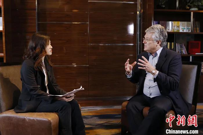 中国欧盟商会主席伍德克(Joerg Wuttke)接受<a target='_blank' data-cke-saved-href='http://www.chinanews.com/' href='http://www.chinanews.com/'>中新社</a>“中国焦点面对面”专访。<a target='_blank' data-cke-saved-href='http://www.chinanews.com/' href='http://www.chinanews.com/'>中新社</a>记者 韩海丹 摄